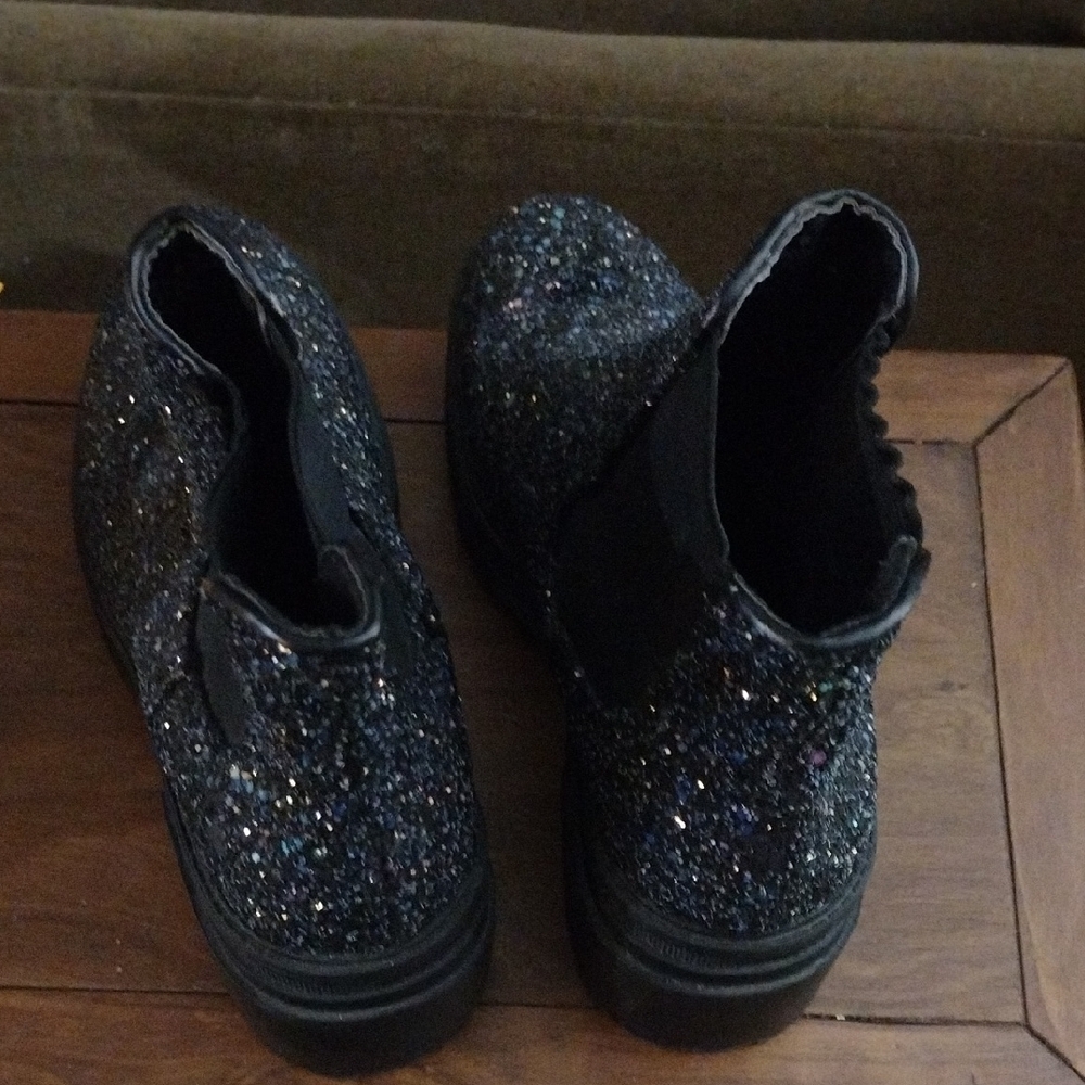 ASOS Black Platform Glitter Shoes - Picture 3 of 8